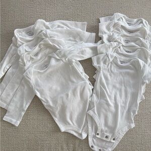 Carter's Classic White Baby Bodysuits Set